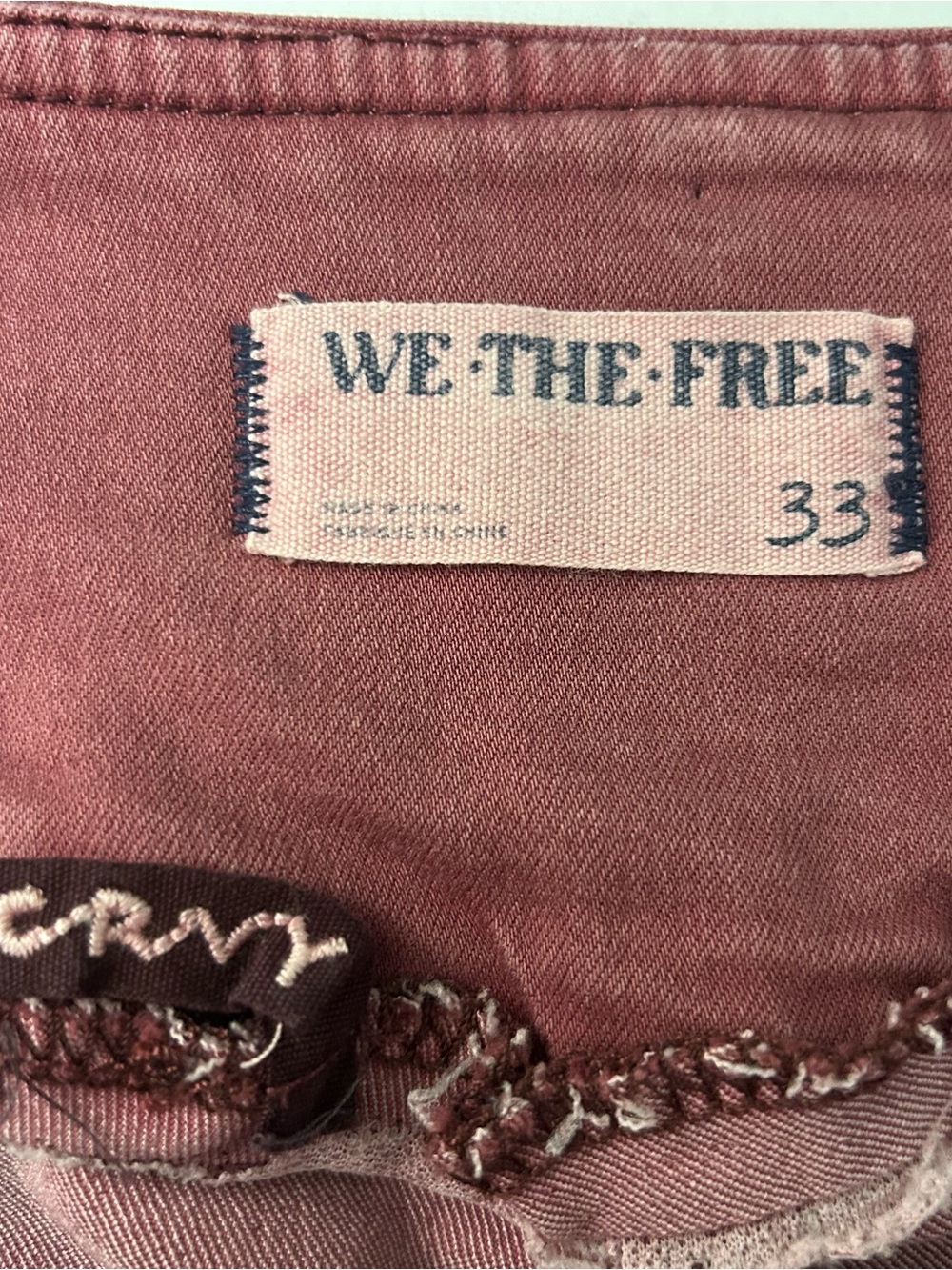 Free People We The Free Curvy Wide Flare Leg Jeans Raw Hem High Rise Size 33 - Picture 7 of 12